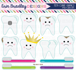 Dentist Clipart Tooth Teeth Clip Art Graphics with Cavities Braces ...