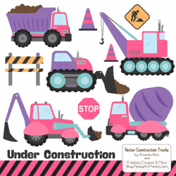 Premium Girls Construction Clipart Truck Clipart