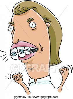 Vector Stock - Angry braces. Clipart Illustration gg69645976 - GoGraph