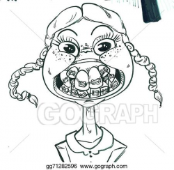 Vector Stock - Horrible braces. Clipart Illustration gg71282596 ...