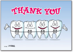Thank You Teeth with Braces Postcard | SmartPractice Dental