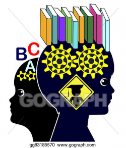 Drawing - Reading skills and brain development. Clipart Drawing ...
