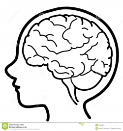 Brain Clipart Black And White - Letters