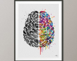 Brain art | Etsy
