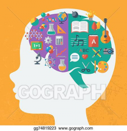 Vector Art - Creative brain idea. Clipart Drawing gg74819223 - GoGraph