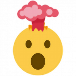 explode brain volcano shocked impressed emoji emoticon...