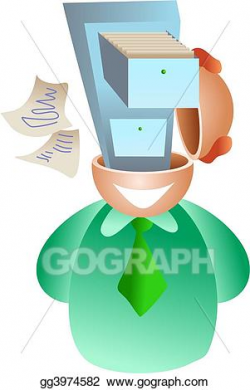 Stock Illustrations - File brain. Stock Clipart gg3974582 - GoGraph