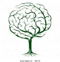 Royalty Free Clip Art Vector Logo of a Green Tree Brain | Beautiful ...