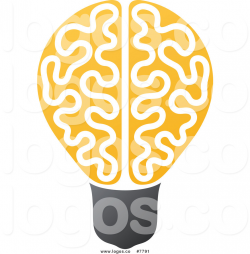 Brains clipart logo - Pencil and in color brains clipart logo