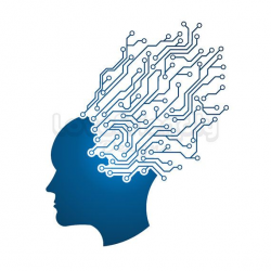 Man Head circuit mind logo. clipart. Concept of technology, mind ...