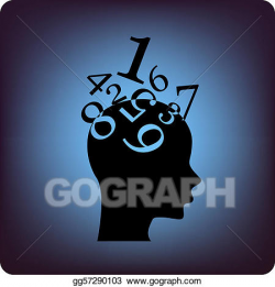 Vector Clipart - Math brain. Vector Illustration gg57290103 - GoGraph