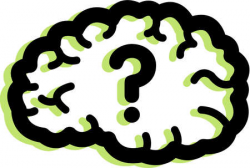Stock Illustration - Illustration of a question mark in a brain