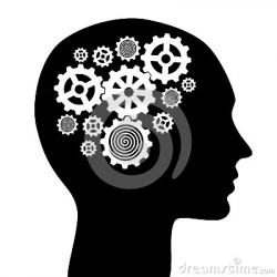 Brain With Gears Clipart