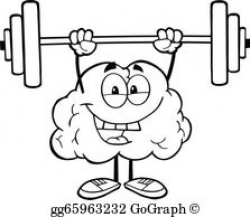 Vector Art - Bodybuilder lifting weights. Clipart Drawing gg75677147 ...