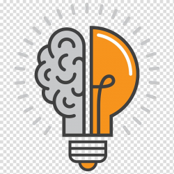 Brain and light bulb , Light Brain Logo, light transparent ...