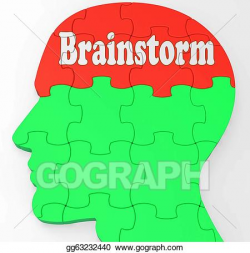Stock Illustration - Brainstorm shows mind thinking clever ideas ...