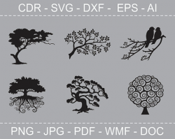 Tree Silhouette Abstract Tree Clipart Tree Branch Clipart