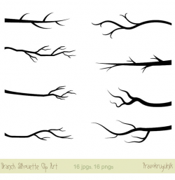Black branch clip art Branch silhouette clipart Tree branch