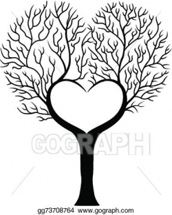 Vector Stock - Tree branch cartoon in shape of hea. Clipart ...