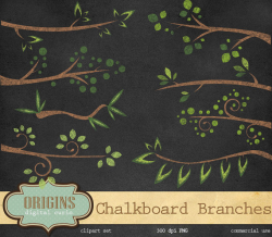 Chalkboard Branches Clipart Chalk Branch Clipart Forest