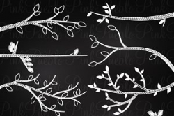 Chalkboard Birch Tree Forest Clipart ~ Illustrations ~ Creative Market