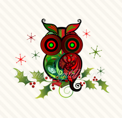 Christmas Holiday Page Dividers (with owl) PNG and Vector Clipart ...