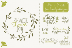 Olive Branch Clip Art & vectors by The Pen & Brush | TheHungryJPEG.com