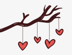 Hand Painted,lovers,branches, Heart Shaped, Hand Clipart, Painted ...