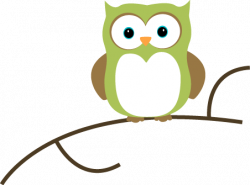Owl on a Branch Clip Art - Owl on a Branch Image