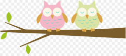 Owl Branch Clip art - Two cute owls png download - 936*405 - Free ...
