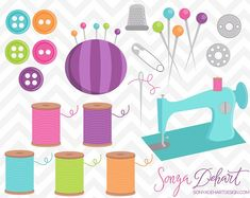 Clip Art Sewing Graphics | Royalty Free Clipart Illustration of a ...