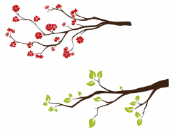 Spring Tree Branch ClipArt - Flowering Tree Clip Art - Digital ...
