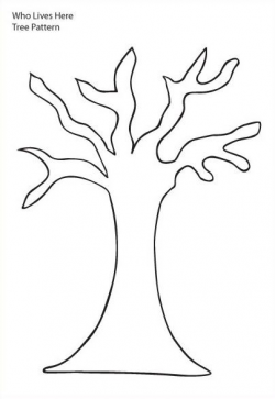tree trunk clipart | Tree Pattern - Tree with six branches and trunk ...
