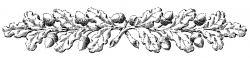 Vintage Fall Clip Art - Ornamental Oak Branches - The Graphics Fairy