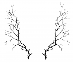 Vintage Halloween Clip Art - Thorny Branch Frame - The Graphics Fairy