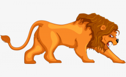 Brave Lion, Tail, Animal, Yellow PNG Image and Clipart for Free Download