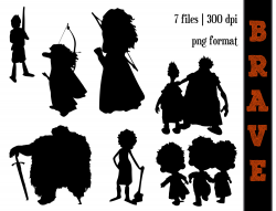 Brave Silhouettes // Merida Fergus Elinor Silhouette // Disney