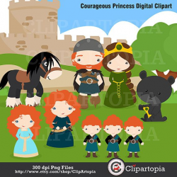Courageous Princess Digital Clipart / Brave Princess Clip Art For ...