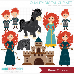 Items similar to Clipart - The Brave Princess / Marida - Digital ...