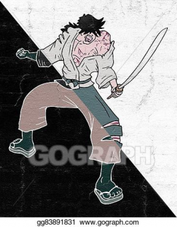 Drawing - Brave warrior. Clipart Drawing gg83891831 - GoGraph