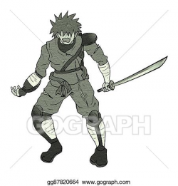 Drawing - Brave warrior. Clipart Drawing gg87820664 - GoGraph