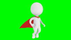 Brave superhero with red cloak fly above. Available in FullHD and HD ...