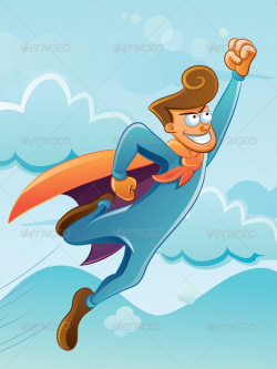 Flying Super Hero | Hero, Font logo and Fonts