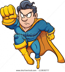Simple superhero pose clipart