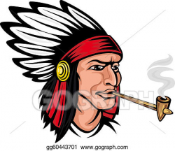 Vector Art - Native american brave. Clipart Drawing gg60443701 - GoGraph