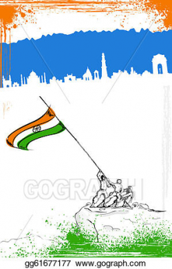 Vector Art - Salute to indian soldier. Clipart Drawing gg61677177 ...