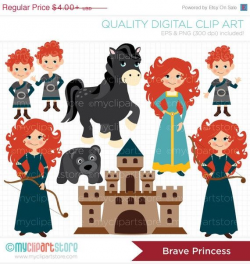 Clipart - The Brave Princess / Marida - Digital Clip Art (Instant ...