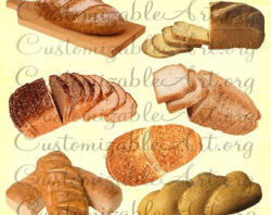 Bread Clipart Digital Bread Clip Art Scrapbook French Bread