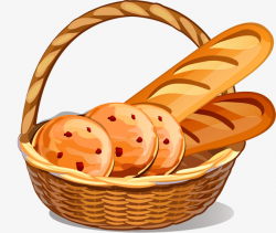 Vector Painted Bread Basket, Vector, Hand Painted, Bread Basket PNG ...