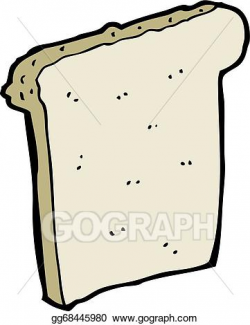 Vector Stock - Cartoon slice of bread. Clipart Illustration ...